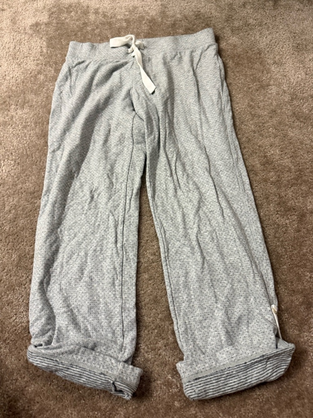 Gapbody Medium Women's Light Grey Knit Lounge Pajama Pants - Cozy Sleepwear